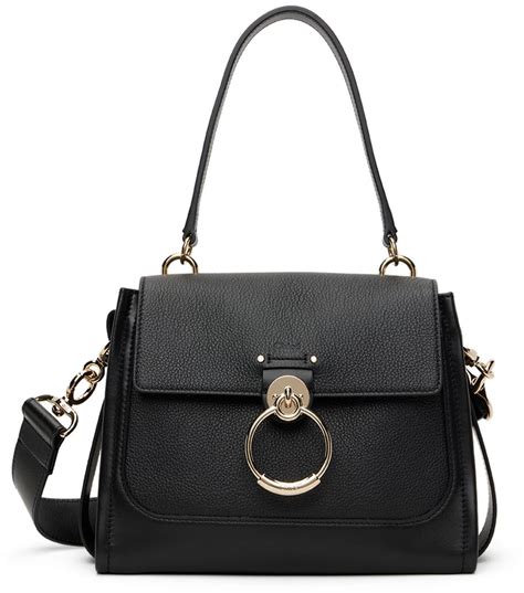 chloe tess bag small black|chloe small tess day bag.